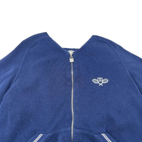 CHANEL Sport Vintage 05P CC Tennis Zipped Hoodie Jacket #38 Dark Blue [105666] - Picture 5 of 12